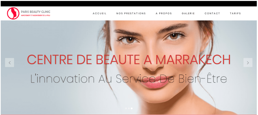 Paris Beauty Clinic Site Web Marrakech