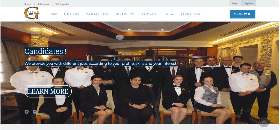 Golden Arabian Recruitment Site Web Marrakech