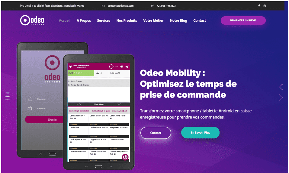 Odeo Systems Site Web Marrakech