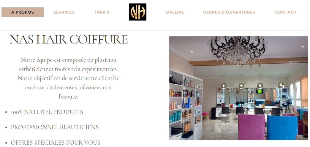 Nas Hair Coiffure Site Web Marrakech