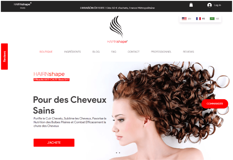 Hairn Shape Paris Site Web Marrakech