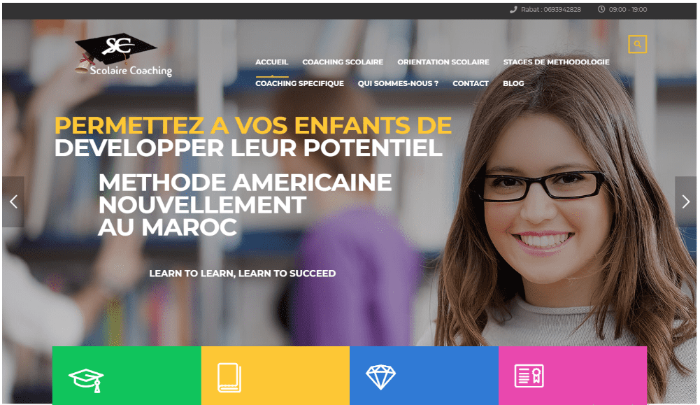Scolaire Coaching Site Web Marrakech