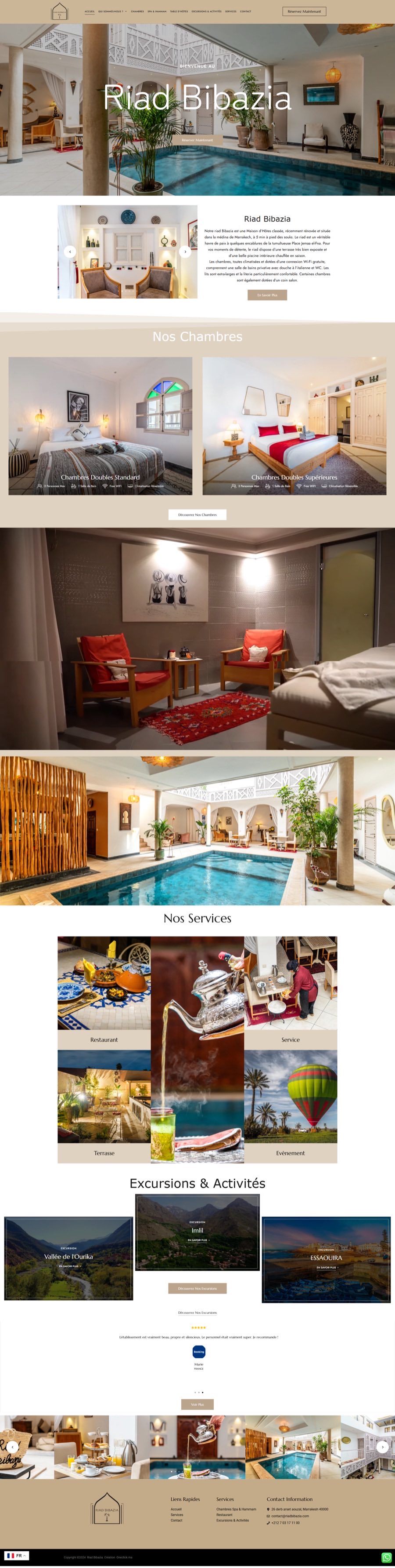 Réalisation digitale Marrakech - Riad Bibazia