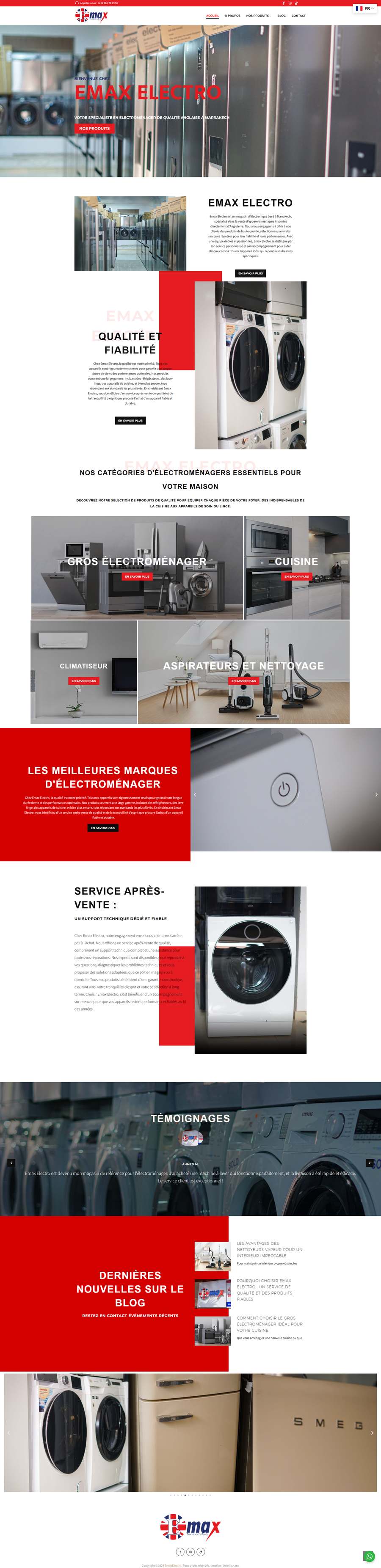 Réalisation site web Marrakech - Emax Electro