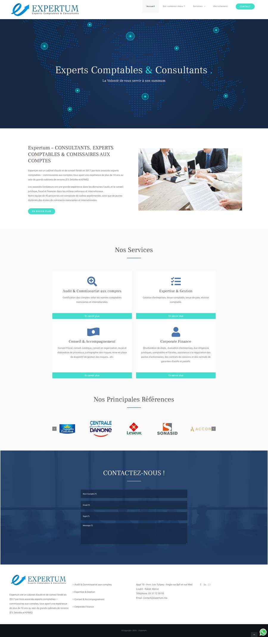 Réalisation site web Marrakech - Expertum