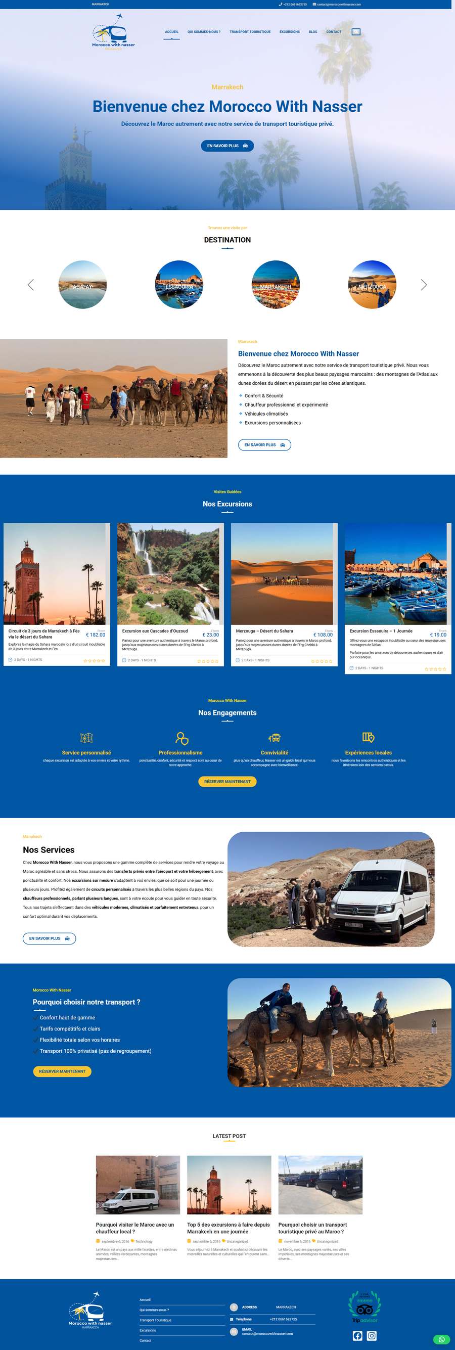 Réalisation site web Marrakech - Morocco With Nasser