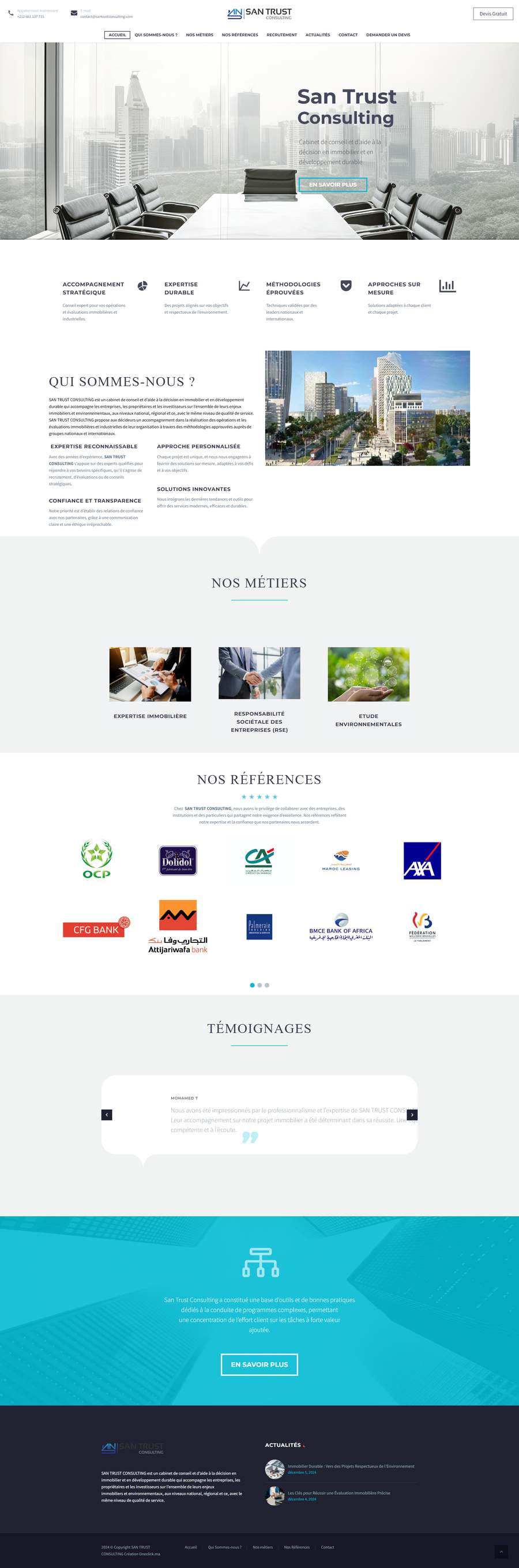 Réalisation site web Marrakech - Santrust Consulting