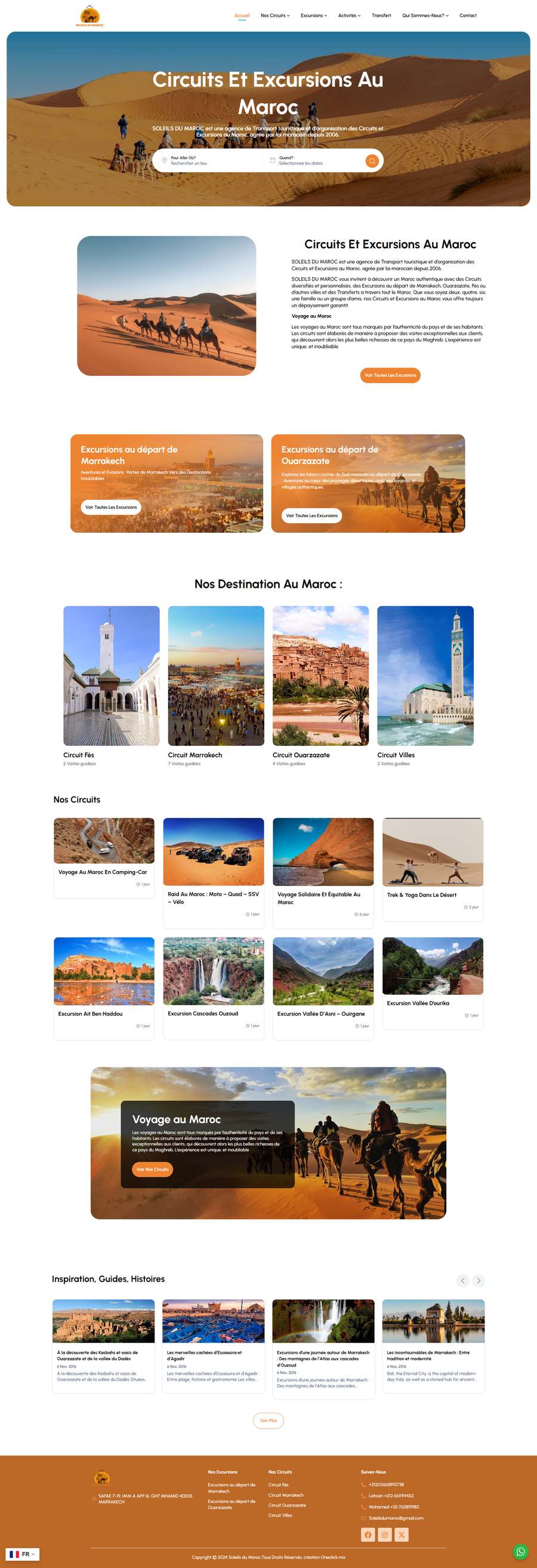 Réalisation site web Marrakech - Soleils du Maroc