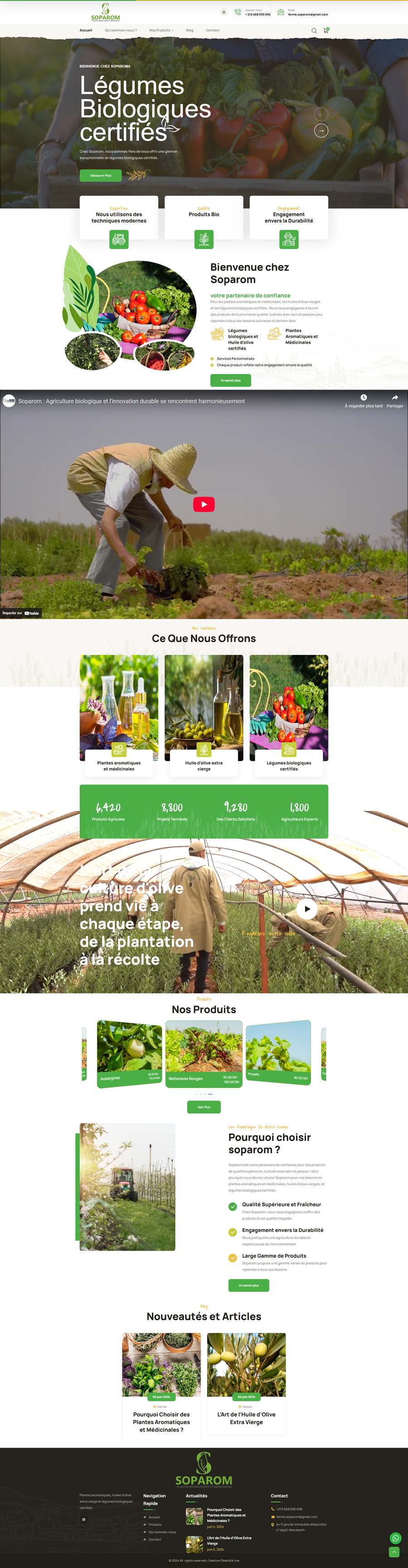 Réalisation site web Marrakech - Soparom